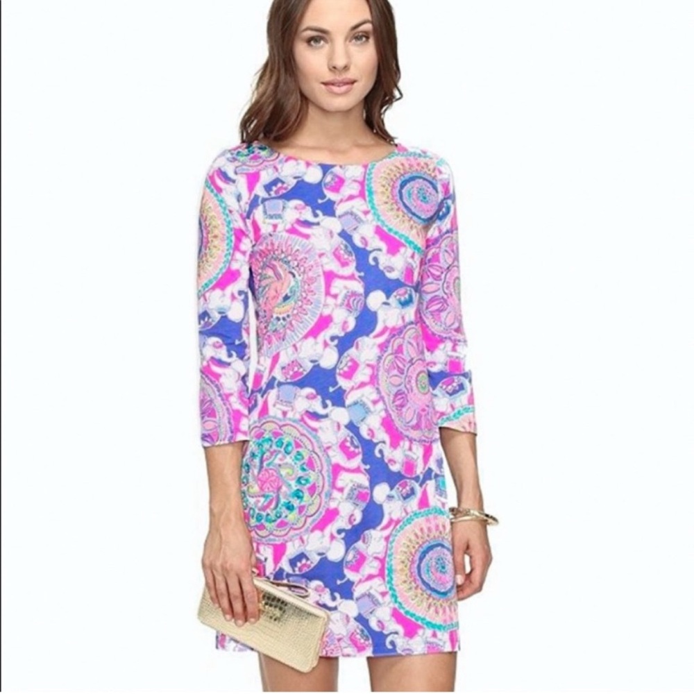 Lilly Pulitzer Bay Multicolor Dress in Multi Play That Trunky Music, Size Large